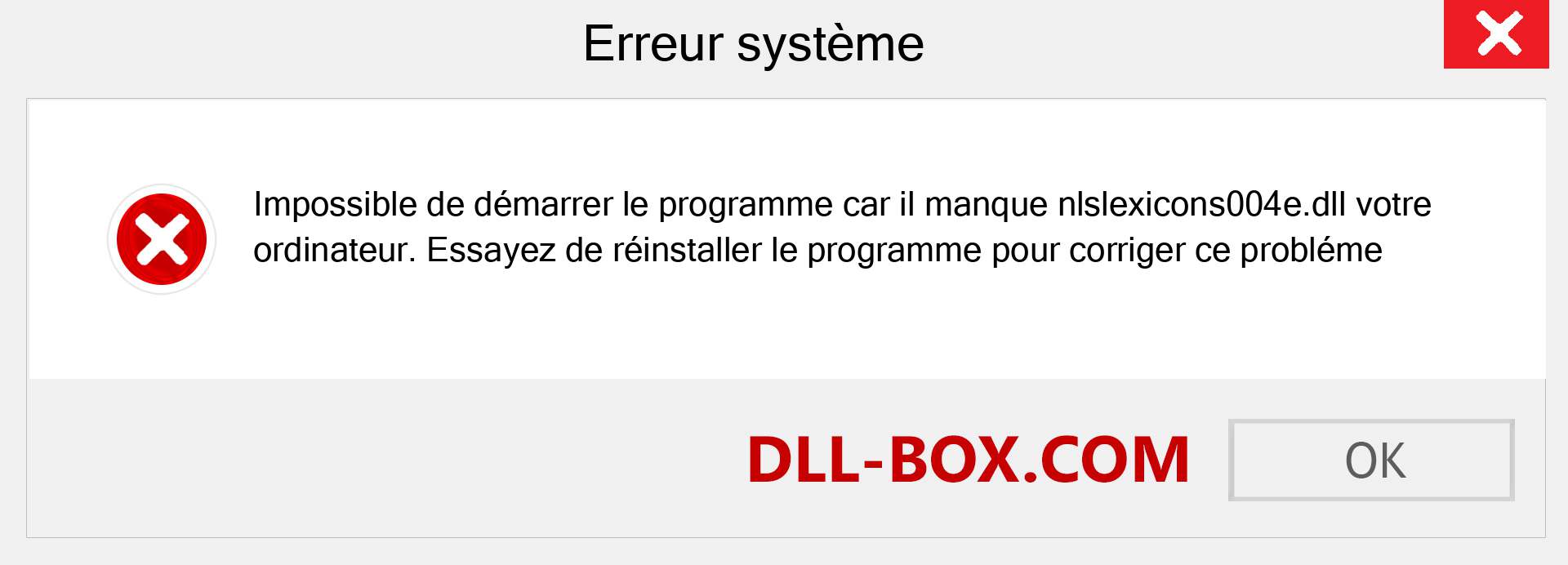 Le fichier nlslexicons004e.dll est manquant ?. Télécharger pour Windows 7, 8, 10 - Correction de l'erreur manquante nlslexicons004e dll sur Windows, photos, images